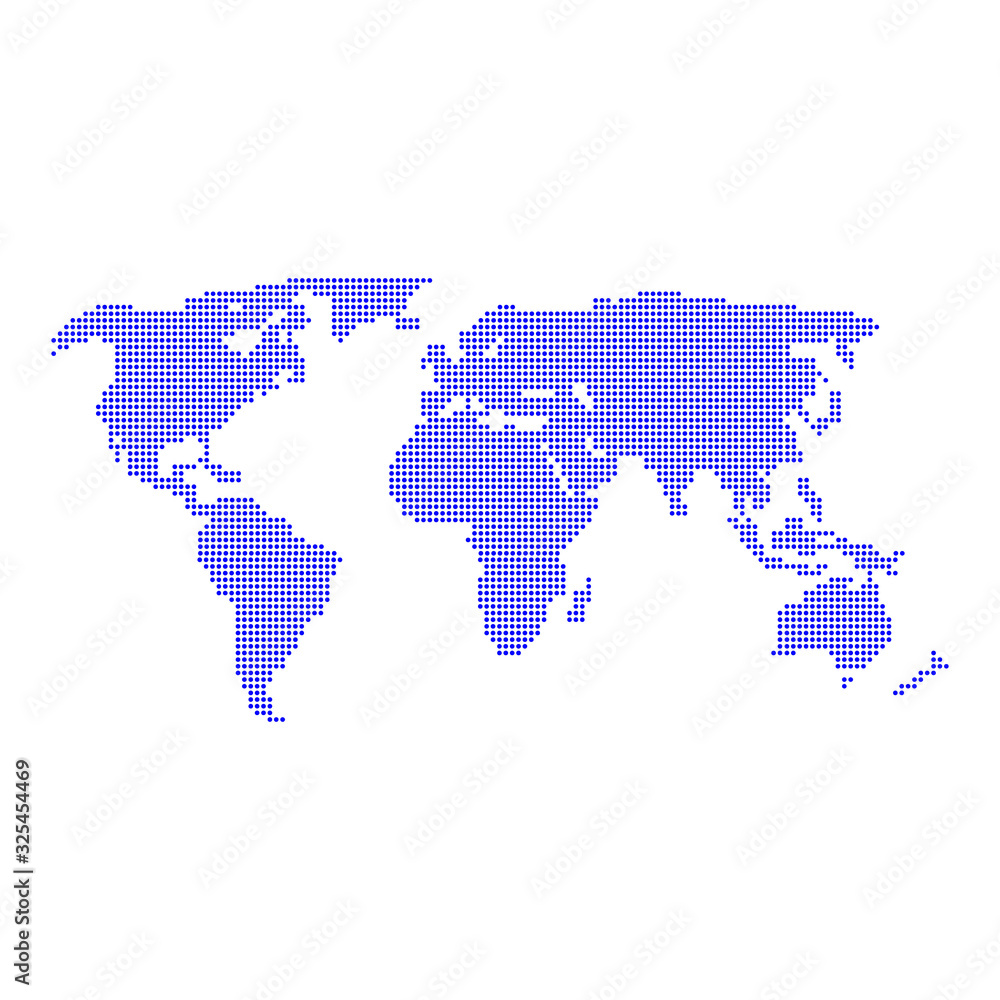 World map vector, isolated on white background. Flat Earth World map vector, isolated on white background. Flat Earth