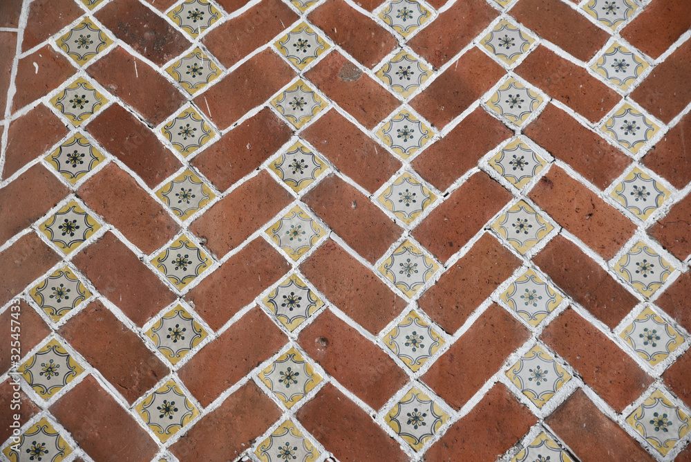 Briques et azulejos à Puebla, Mexique Briques et azulejos à Puebla, Mexique