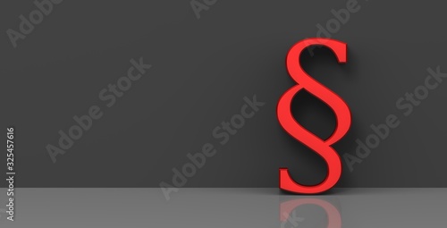 paragraph icon red paragraph sign article symbol 3d