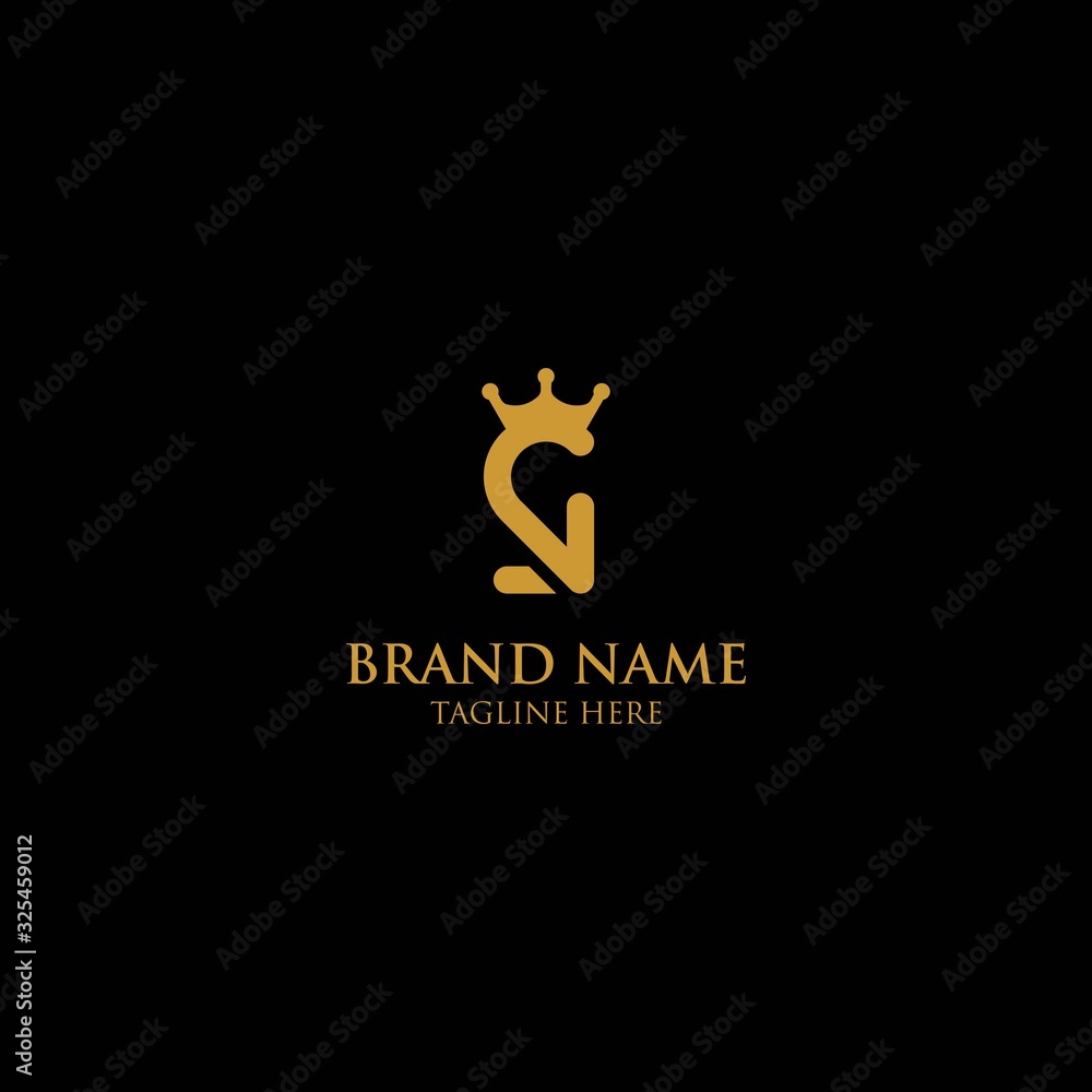 letter S identity logo with crown. modern logo for brand company logo template letter S identity logo with crown. modern logo for brand company logo template