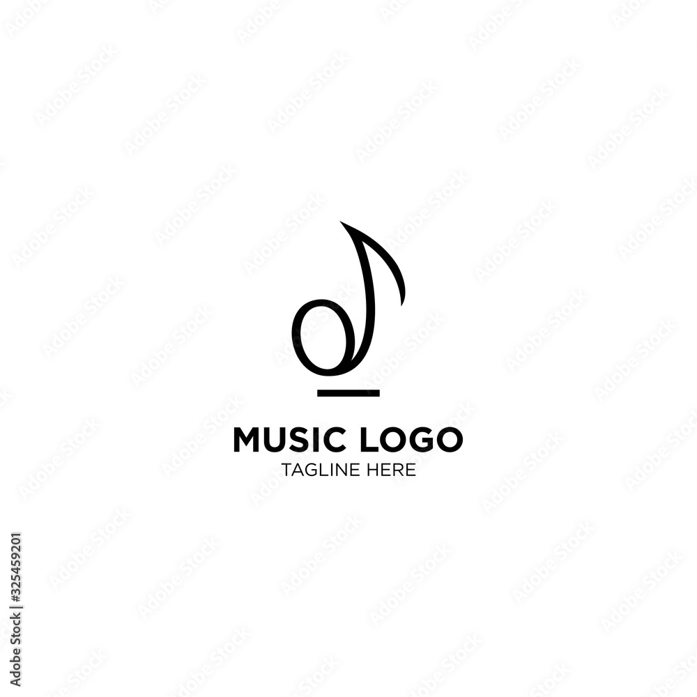 linear music logo icon with monoline / outline style for business logo design inspiration linear music logo icon with monoline / outline style for business logo design inspiration
