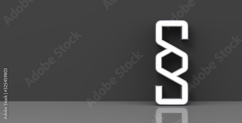 Paragraph sign article symbol white legal consulting advice chancery law office 3d graphic