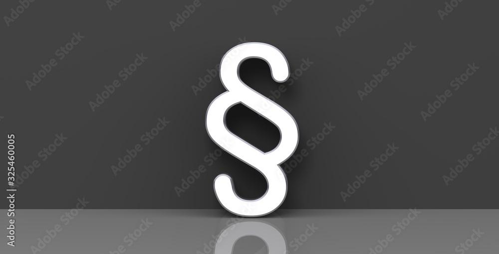 article paragraph sign white symbol legal icon 3d article paragraph sign white symbol legal icon 3d