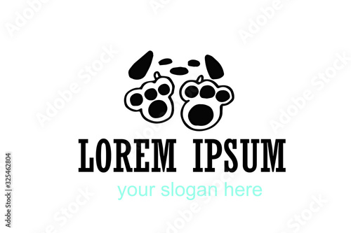 innovative and creative, minimalist animal logo. can use animal clinics, petshop and veterinarian. black and white simple stylish logo.