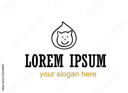 innovative and creative, minimalist animal logo. can use animal clinics, petshop and veterinarian. black and white simple stylish logo.