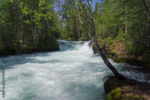 Rapids on a mountain river. photo