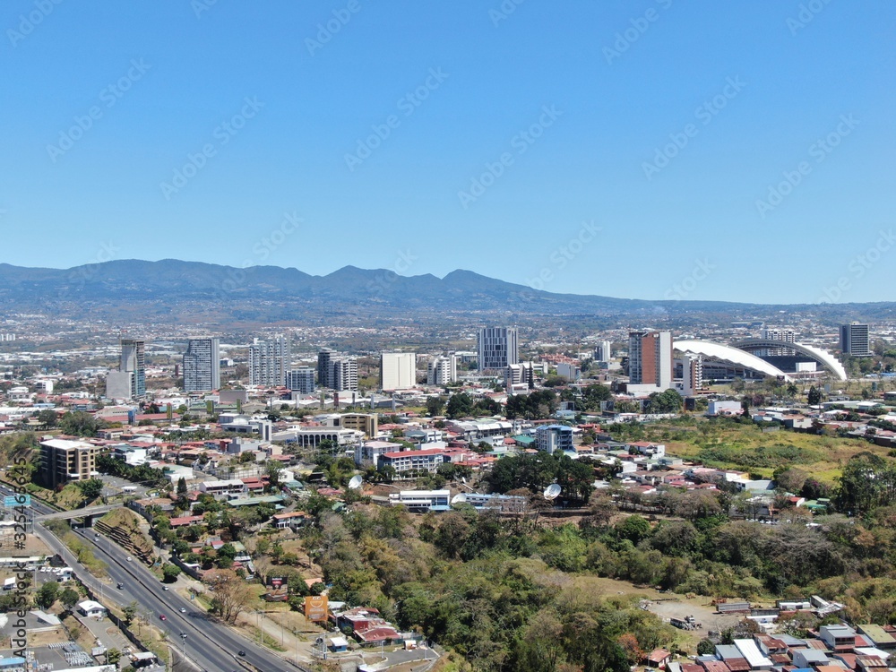 Aerial View of La Sabana, San Jose, Costa Rica