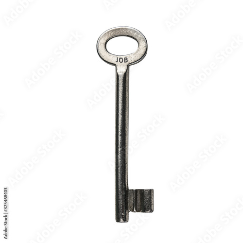 job, keyword written on a key isolated on a white background