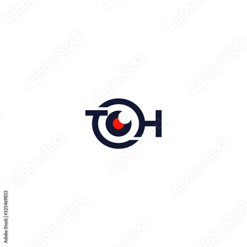 vector logo with the initials "TH" which is unique and clean