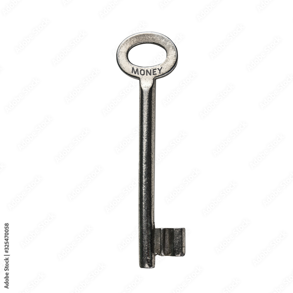 money, keyword written on a key isolated on a white background money, keyword written on a key isolated on a white background