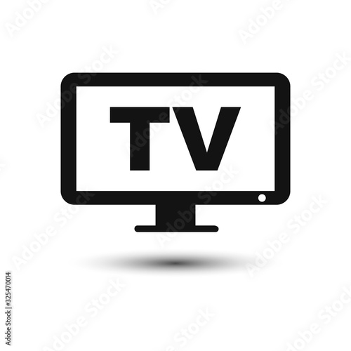 Television icon isolated on white background. Vector illustration.