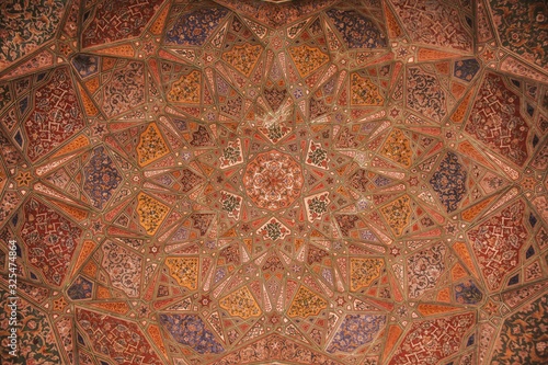 Wall design in Masjid Wazir Khan  Lahore, Pakistan photo