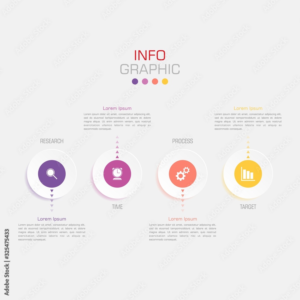 Business data visualization. Infographic element with icons and options or steps. Can be used for process, presentation, diagram, workflow layout, info graph, web design. Vector business template. Business data visualization. Infographic element with icons and options or steps. Can be used for process, presentation, diagram, workflow layout, info graph, web design. Vector business template.