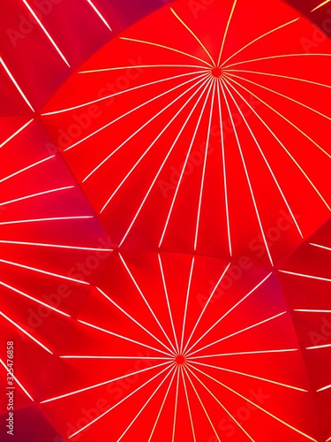 Red abstract light hexagon art pattern