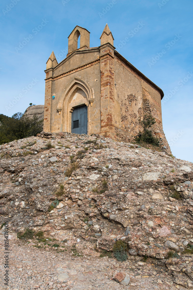 Small and old church on top of a mountain