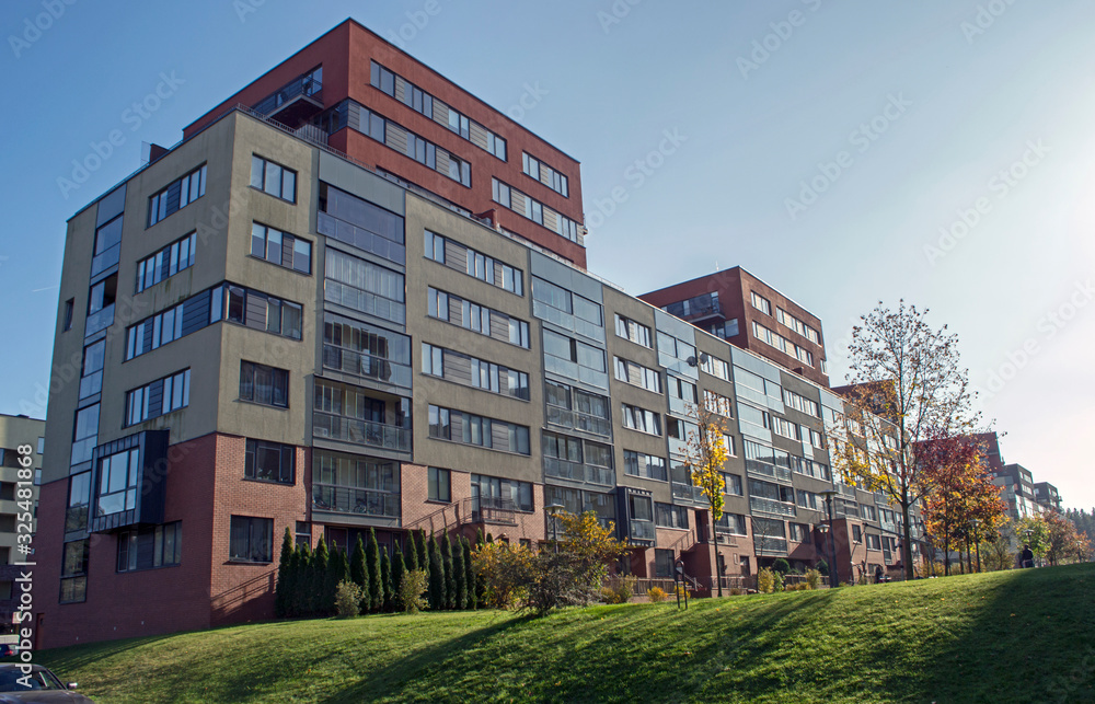 Modern residential quarter of Vilnius, Lithuania