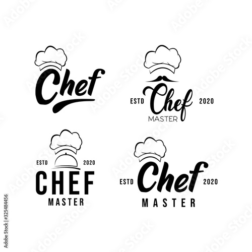 Chef master logo template vector eps 10