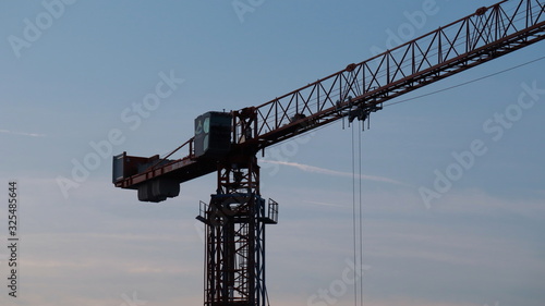 crane on background of blue sky