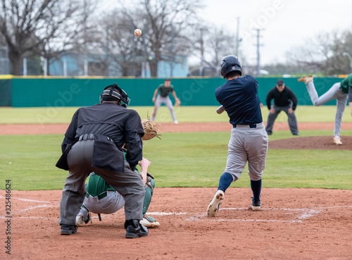 Young Baseball Player competing in a baseball game