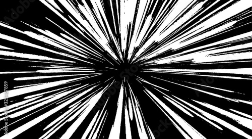 Circular starburst explosion texture. Distressed uneven grunge background. Abstract vector illustration. Overlay to create interesting effect and depth. Isolated on white background.