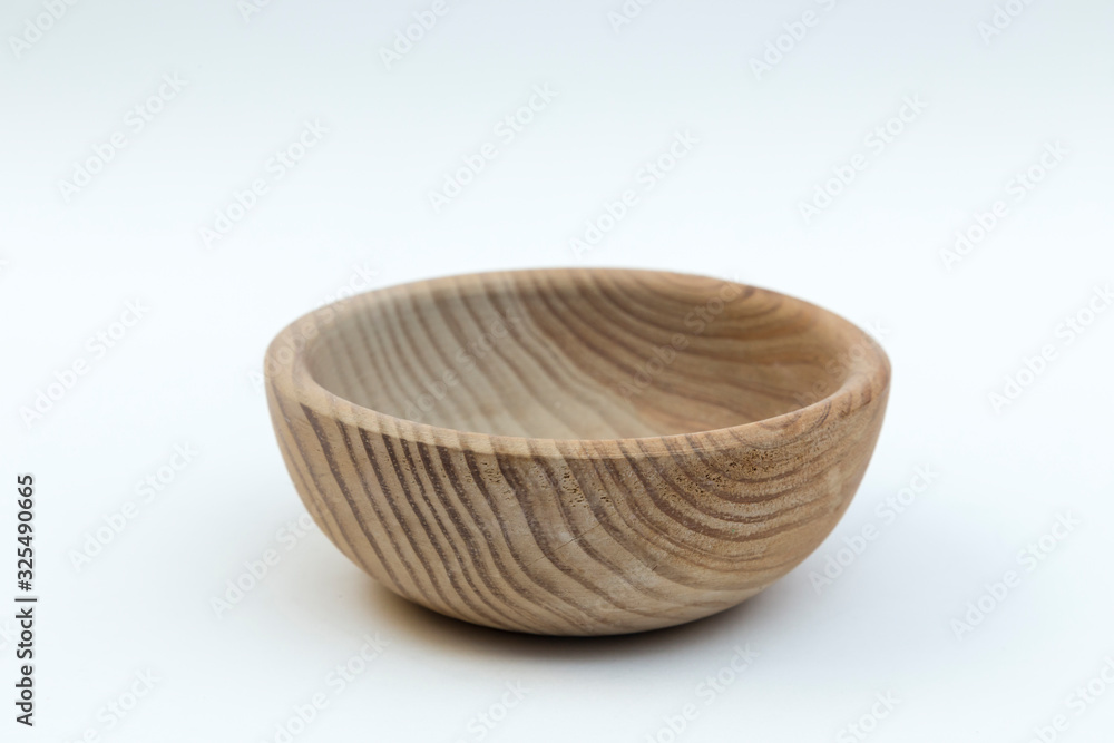 wooden bowl on white background wooden bowl on white background