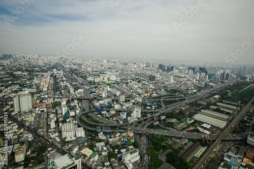 panorama of a large beautiful city