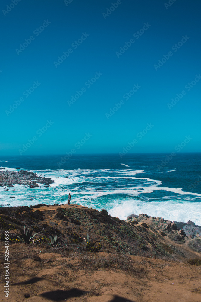waves breaker in punta de tralca beach waves breaker in punta de tralca beach