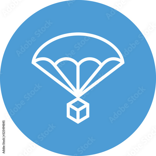 Airdrop Cargo Parachute Outline Icon