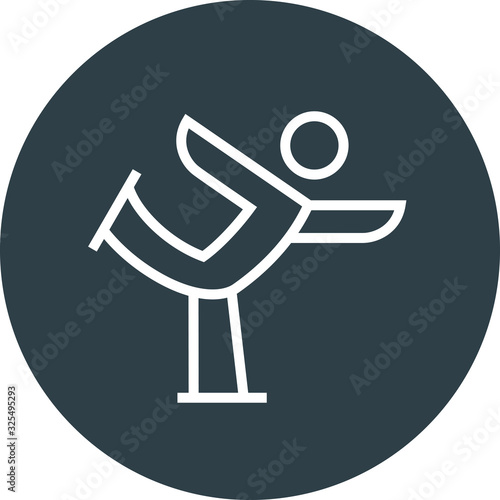 Figure Skating Performance Outline Icon