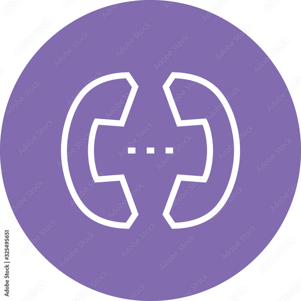 Phone Call Connection Outline Icon Phone Call Connection Outline Icon