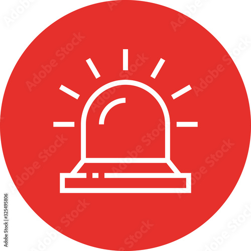 Siren Alert Warning Outline Icon