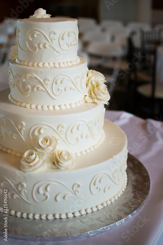 Wedding cake with white chocolate