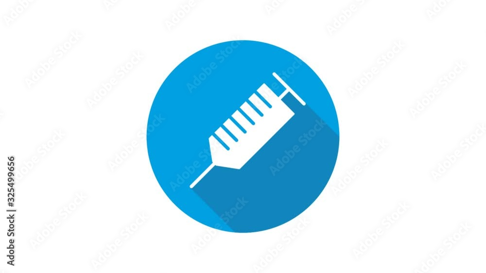 Blue motion graphic icon animation injection Blue motion graphic icon animation injection