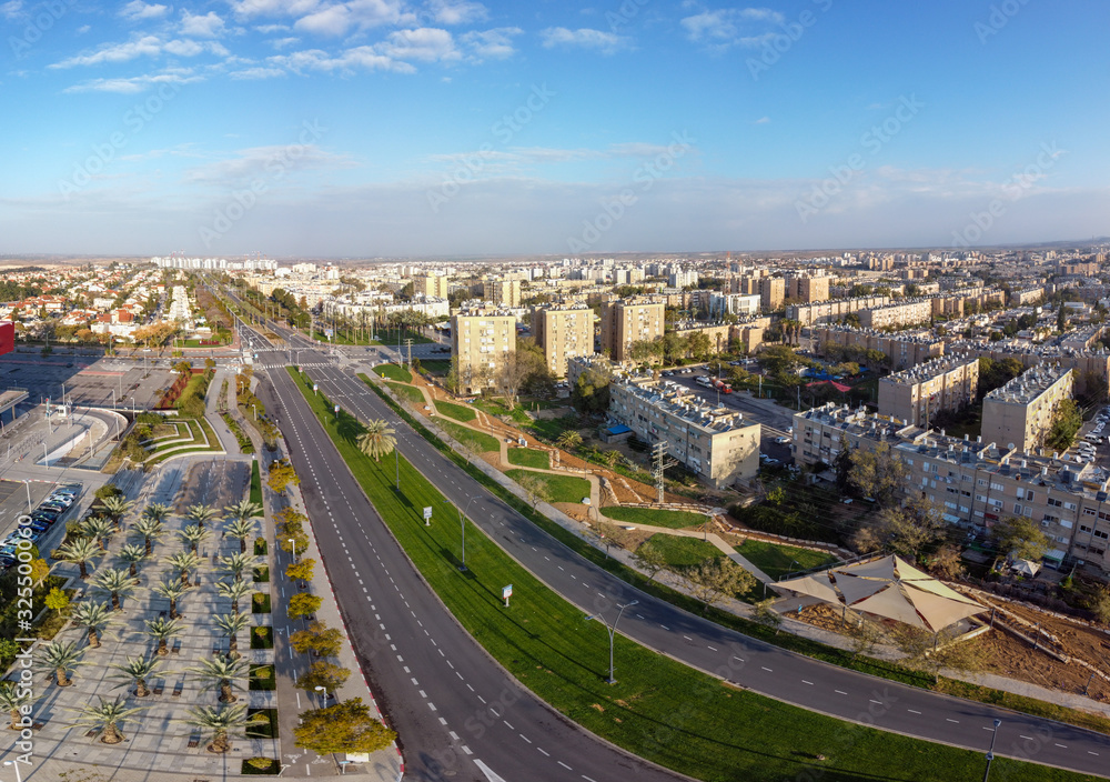 Aerial view on the Beer-Sheva street