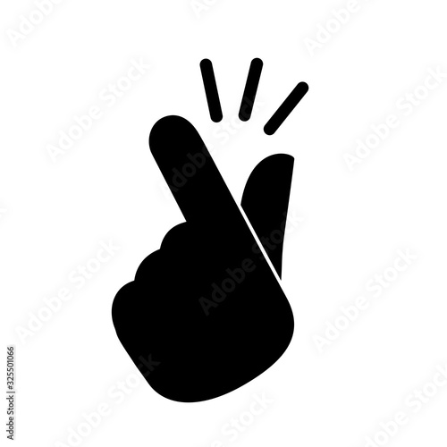 It’s simple - finger snap icon in flat style. Easy icon. Finger snapping click flick hand gesture sign - stock vector