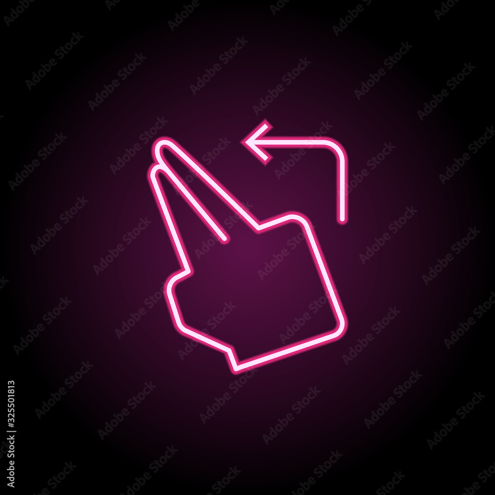 Swipe, touch, finger neon icon. Simple thin line, outline vector of touch gesture icons for ui and ux, website or mobile application Swipe, touch, finger neon icon. Simple thin line, outline vector of touch gesture icons for ui and ux, website or mobile application