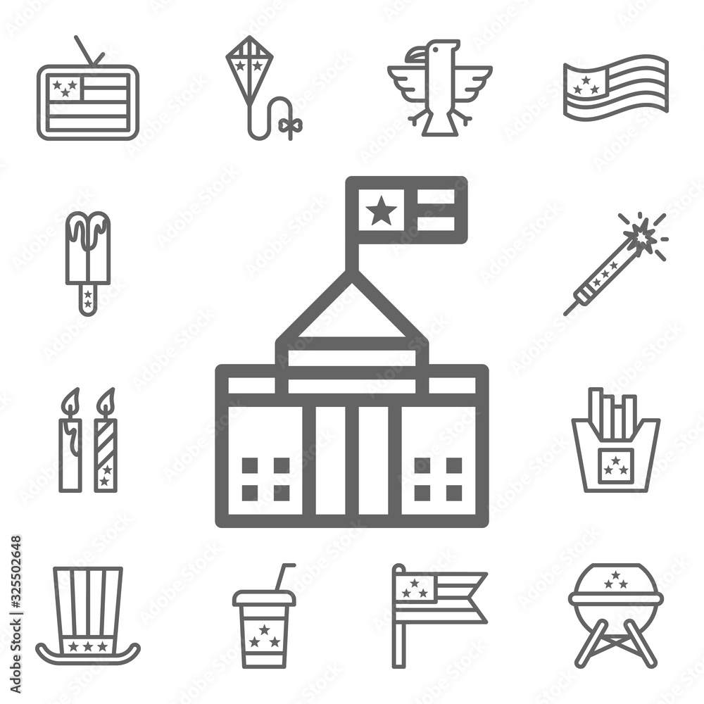 White House, USA icon. 4th of July icons universal set for web and mobile White House, USA icon. 4th of July icons universal set for web and mobile