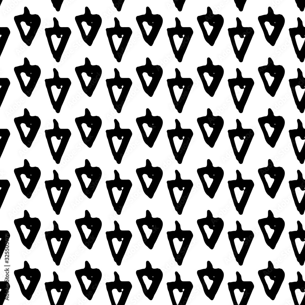 Abstract hand drawn seamless pattern. Ink mark. Abstract hand drawn seamless pattern. Ink mark.