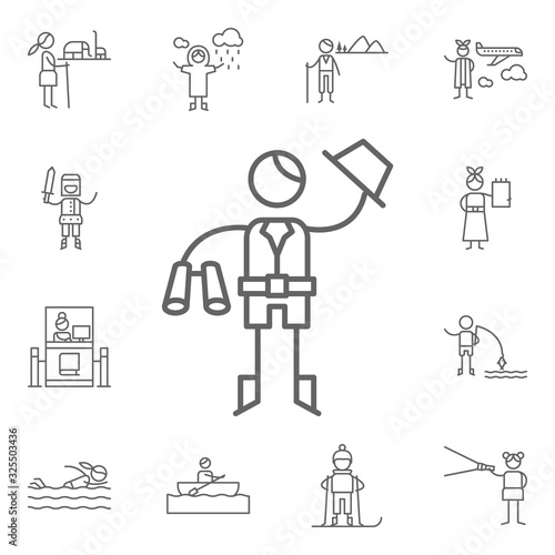 Explorer, binocular icon. Adventure icons universal set for web and mobile