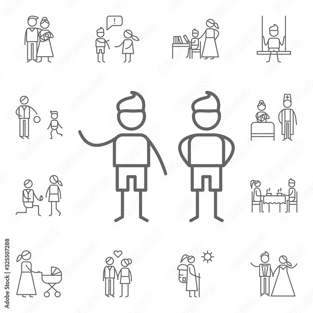 Twins, family icon. Family life icons universal set for web and mobile Twins, family icon. Family life icons universal set for web and mobile