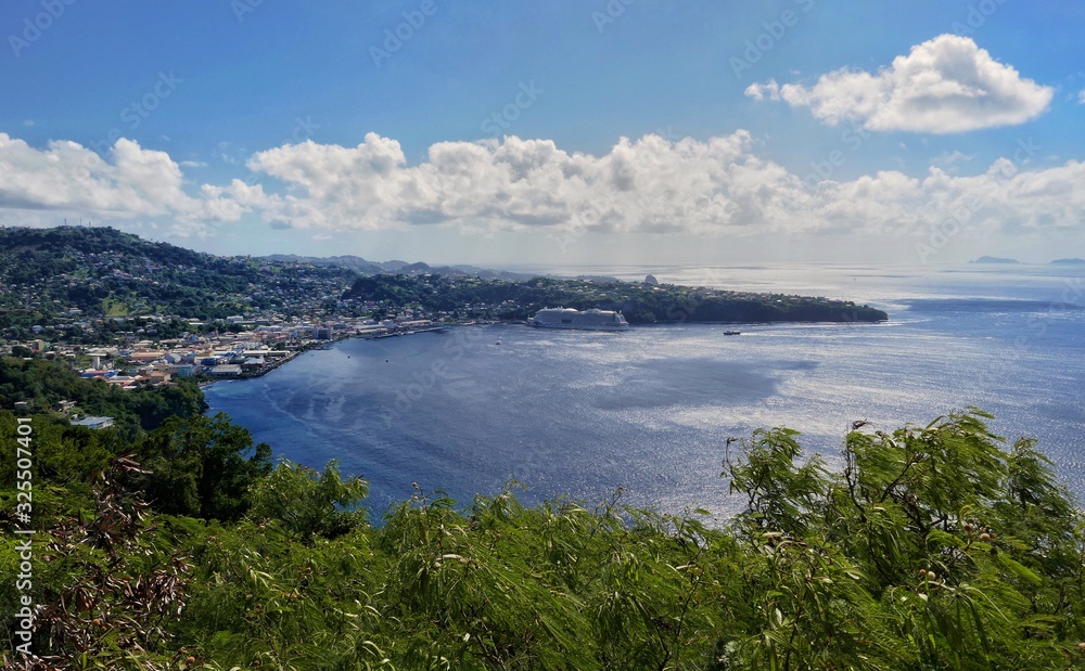 St. Vincent and the Grenadines – Panorama view from Fort Charlotte