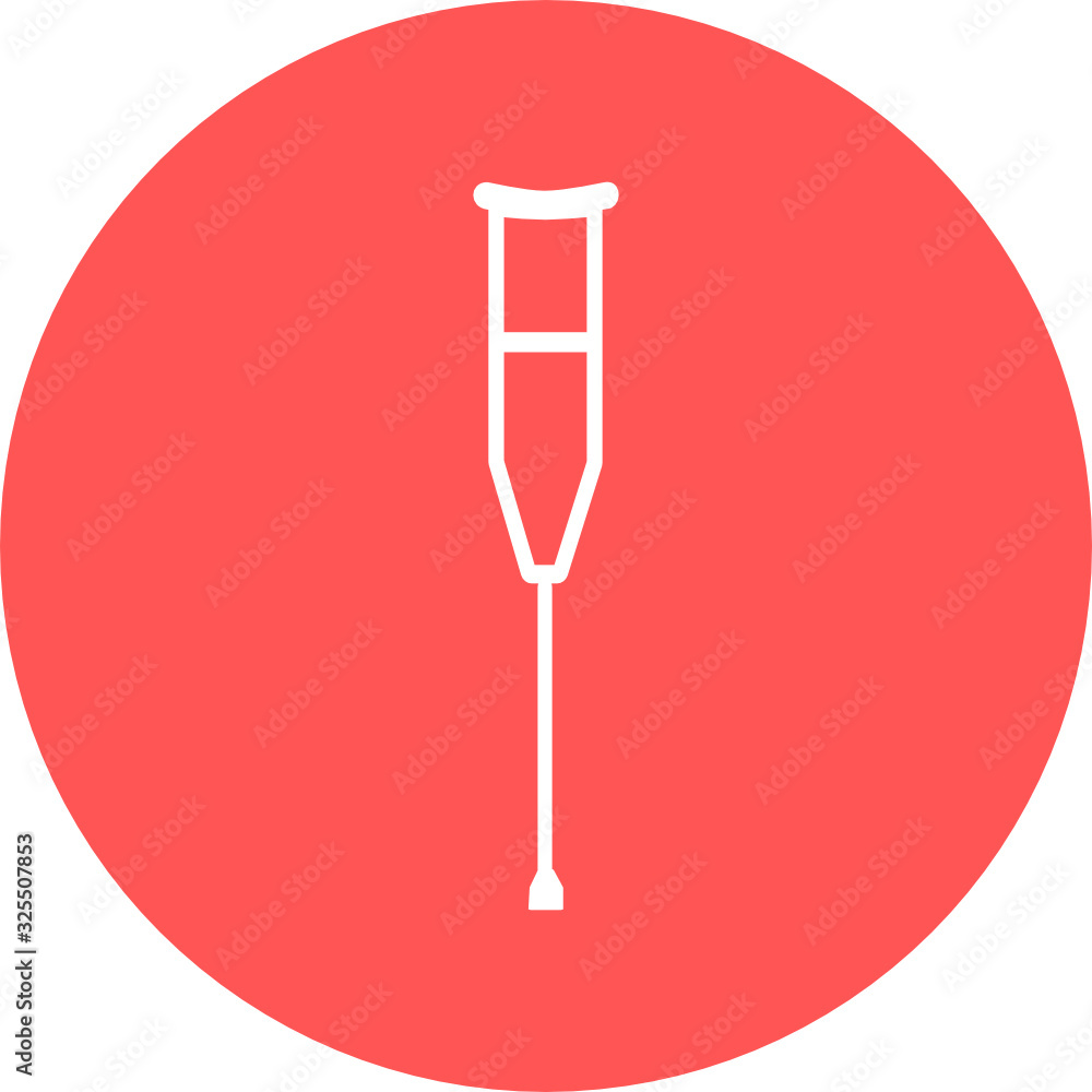 Crutches icon. Axillary crutch icon. Medical tool for people with disabilities and help after injury. Sign for web page, mobile app, button, logo. Vector isolated button. Editable icon Crutches icon. Axillary crutch icon. Medical tool for people with disabilities and help after injury. Sign for web page, mobile app, button, logo. Vector isolated button. Editable icon