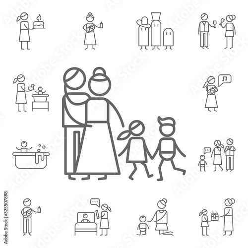 Parenthood, children icon. Family life icons universal set for web and mobile