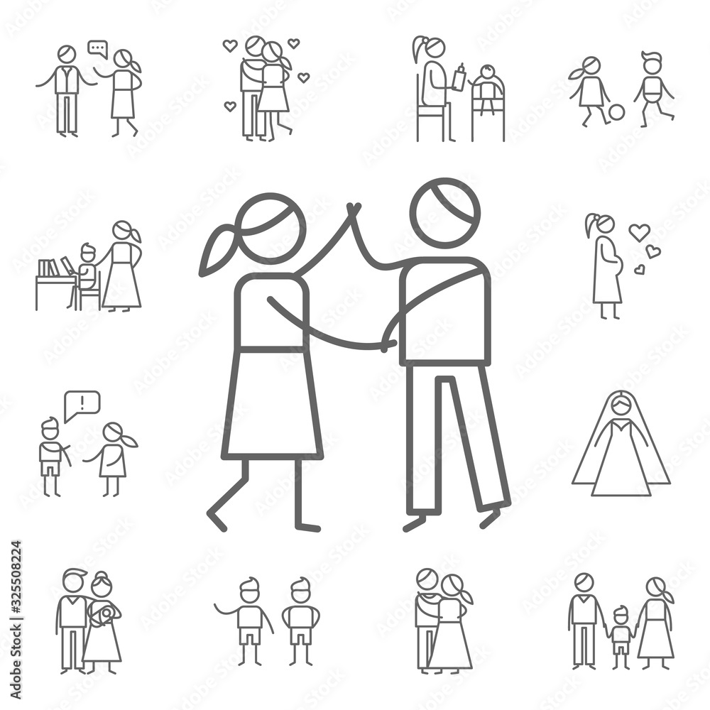 Dance, couple, parents icon. Family life icons universal set for web and mobile Dance, couple, parents icon. Family life icons universal set for web and mobile