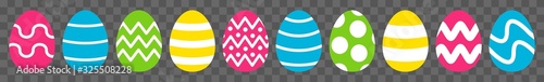 Easter Egg Icon Color | Painted Eggs Illustration | Happy Easter Hunt Symbol | Holiday Logo | April Spring Sign | Isolated | Variations