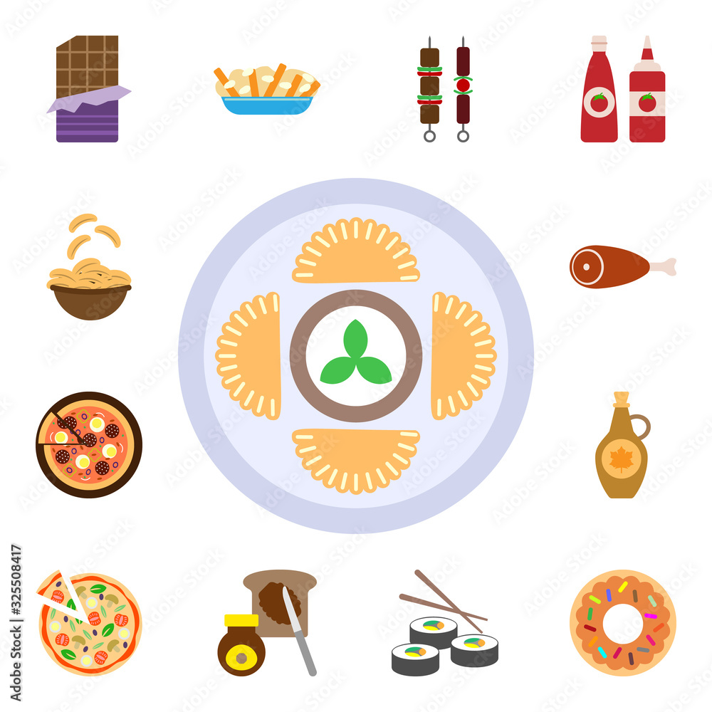 Food, pierogi icon. International Food icons universal set for web and mobile