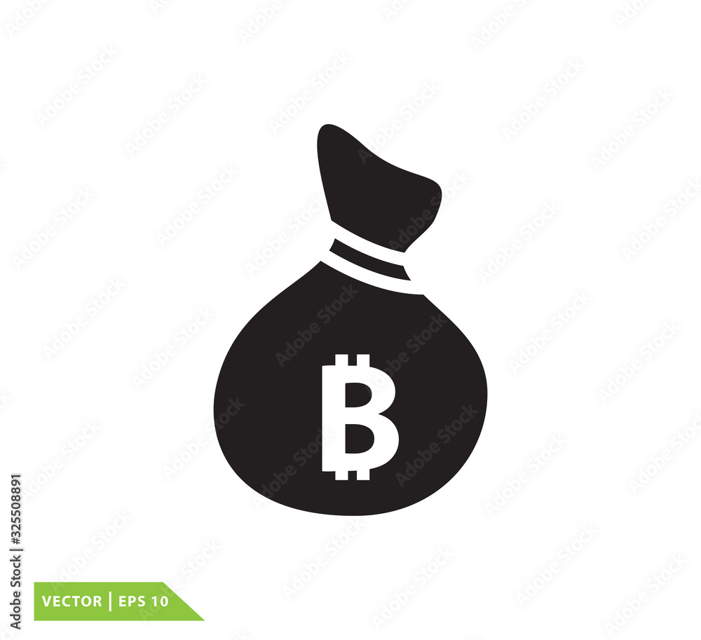 Money bag icon vector logo design template Money bag icon vector logo design template