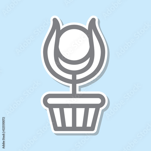 Hathor sticker icon. Simple thin line, outline vector of mythology icons for ui and ux, website or mobile application