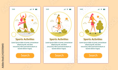 Sport Hobby, Weight Loss Mobile App Page Screen
