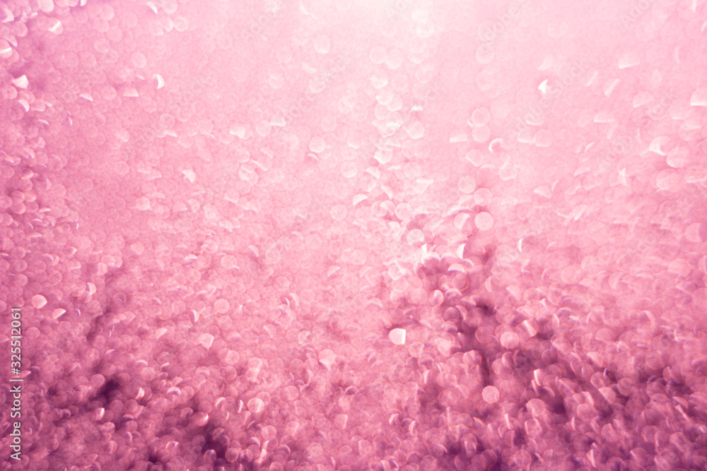Pink bokeh background, glittering shiny abstract background